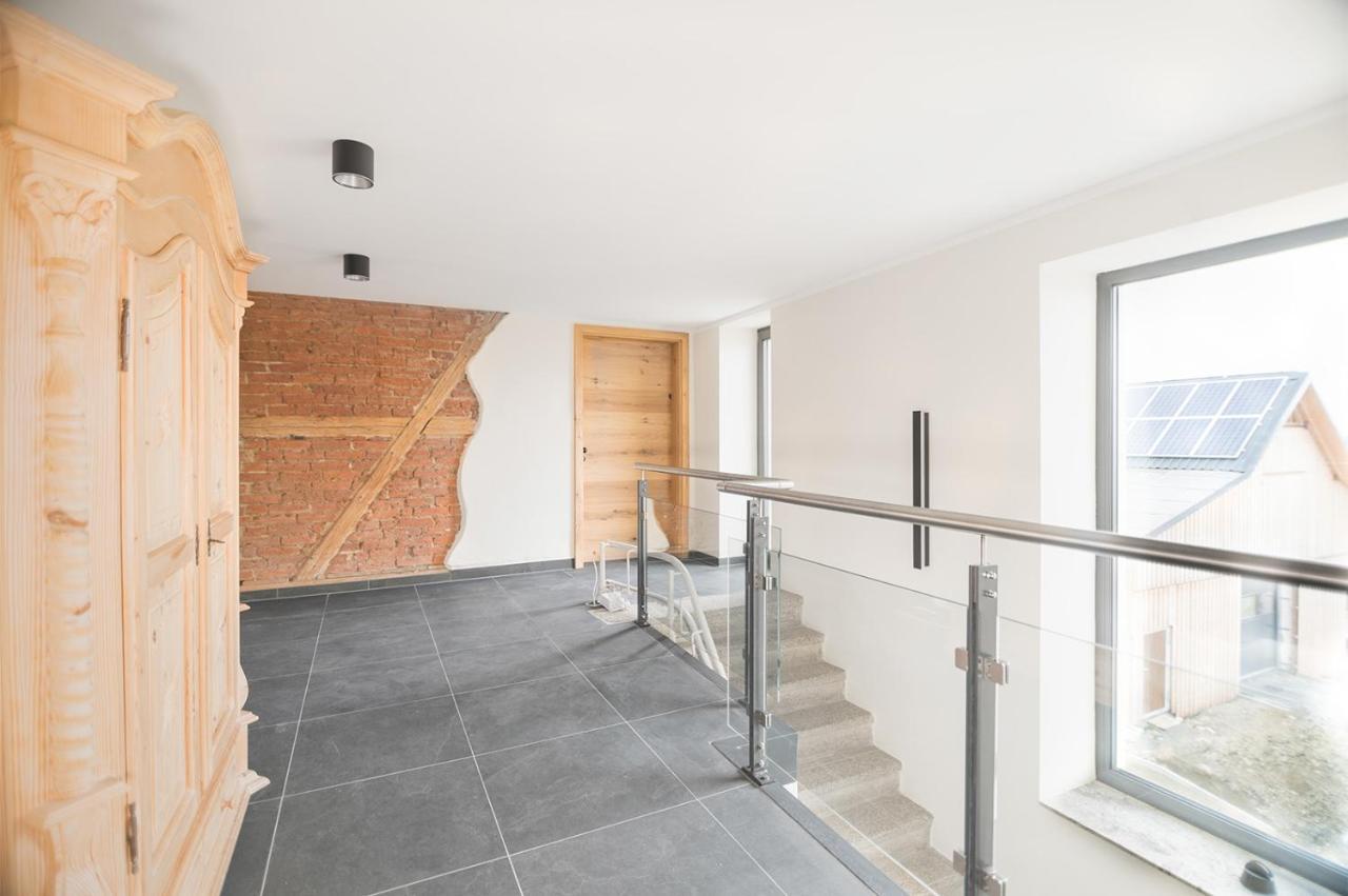 Chalet-Ferienwohnung Schlossblick, 51 Qm, Wellness/Fitness/Sauna - Bergroedelhof Feilitzsch Exteriör bild